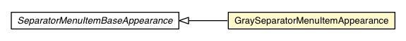 Package class diagram package GraySeparatorMenuItemAppearance