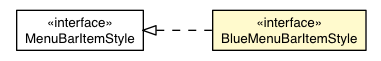 Package class diagram package BlueMenuBarItemAppearance.BlueMenuBarItemStyle