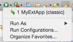 Eclipse Run menu
